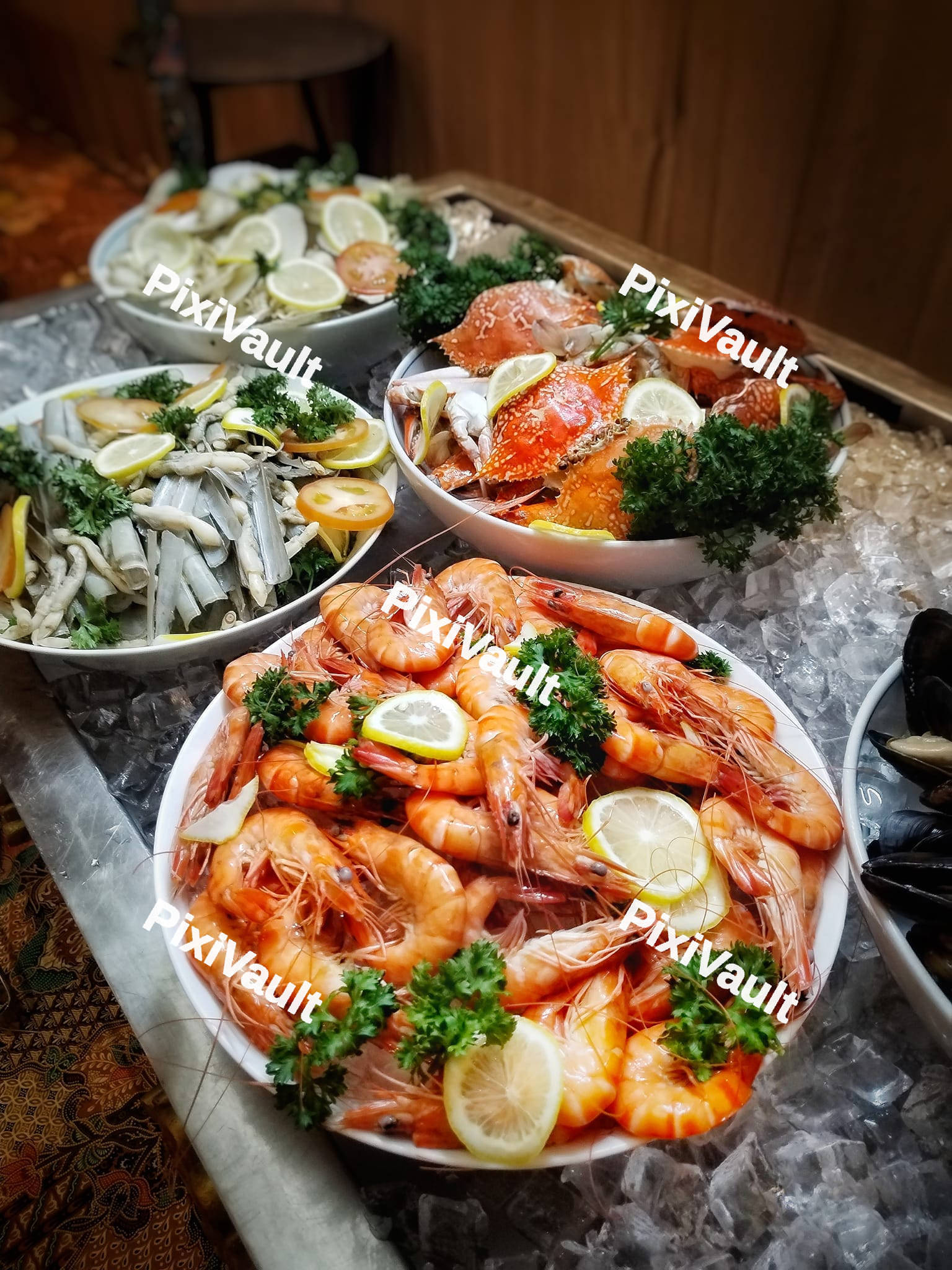 Selection of sea food